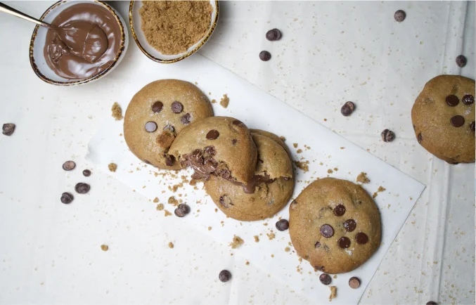 Nutella sea salt cookies