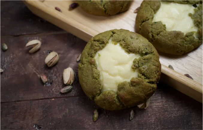 Pistachio cream cheese cookies 